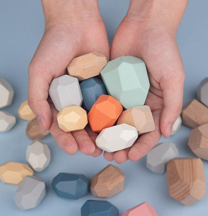 Lisslune | Colorful Wooden Stone Kids Intelligent Stacking Game