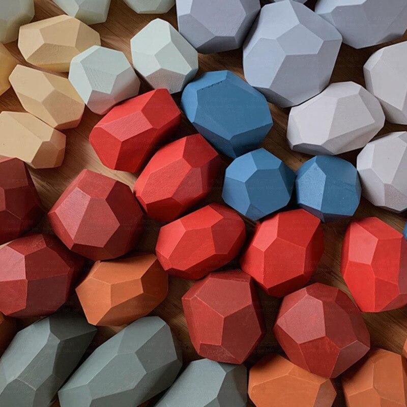 Lisslune | Colorful Wooden Stone Kids Intelligent Stacking Game