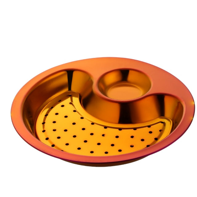Lisslune | Creative Stainless Steel Double Breakfast Tray