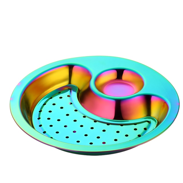 Lisslune | Creative Stainless Steel Double Breakfast Tray