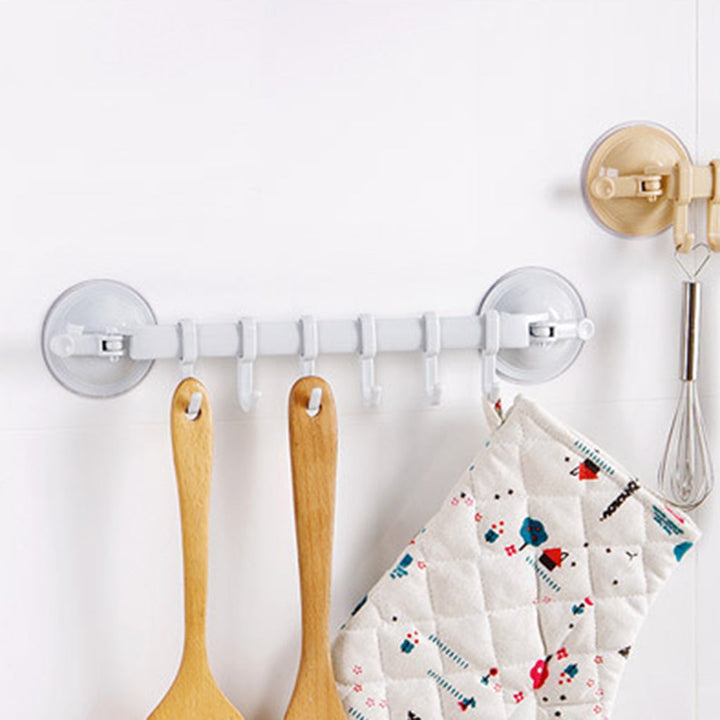Lisslune | Adjustable Hook Double Suction Towel Rack