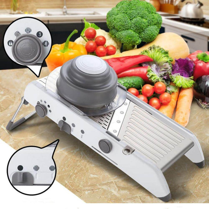 Lisslune | Adjustable Stainless Steel Manual Vegetable Slicer Cutter