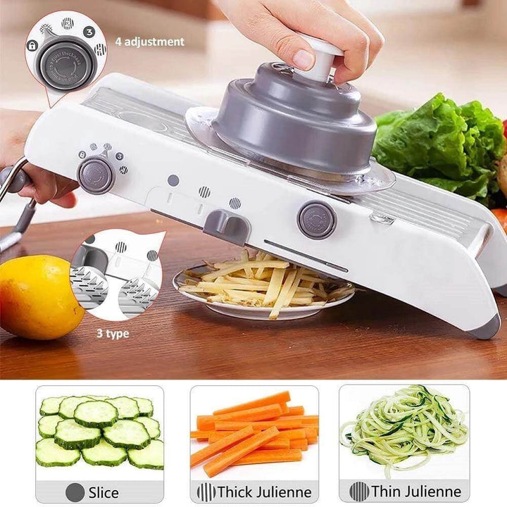 Lisslune | Adjustable Stainless Steel Manual Vegetable Slicer Cutter