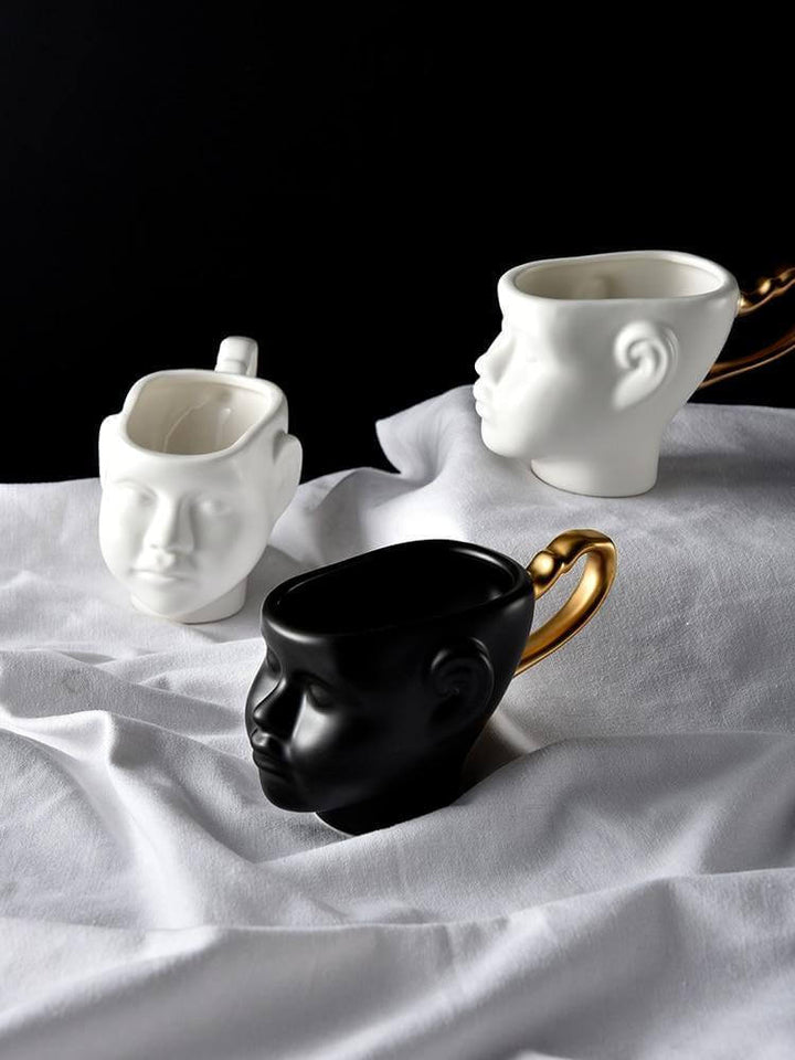 Lisslune | Elegant Ceramic Realistic Face Mugs