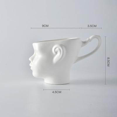 Lisslune | Elegant Ceramic Realistic Face Mugs
