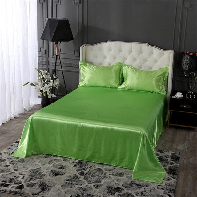 Lisslune | Satin Bed Sheets or Pillowcases - Various Colors