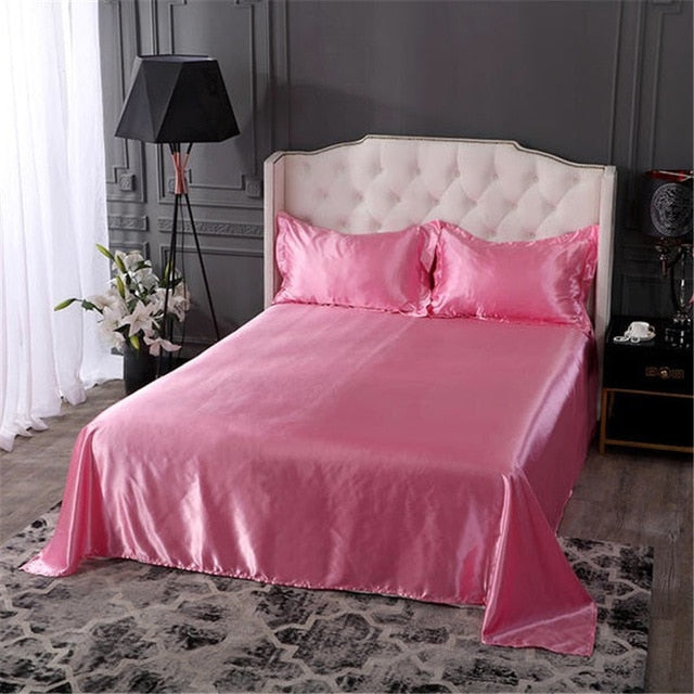 Lisslune | Satin fitted sheets and pillowcases - Various colors