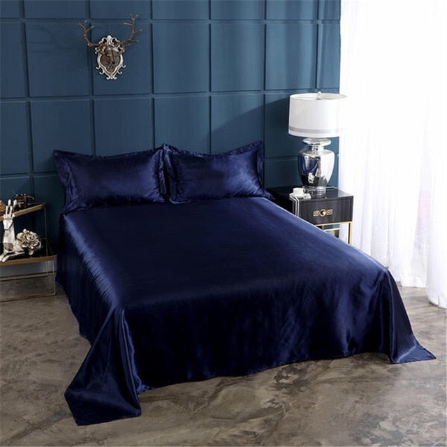 Lisslune | Satin Bed Sheets or Pillowcases - Various Colors