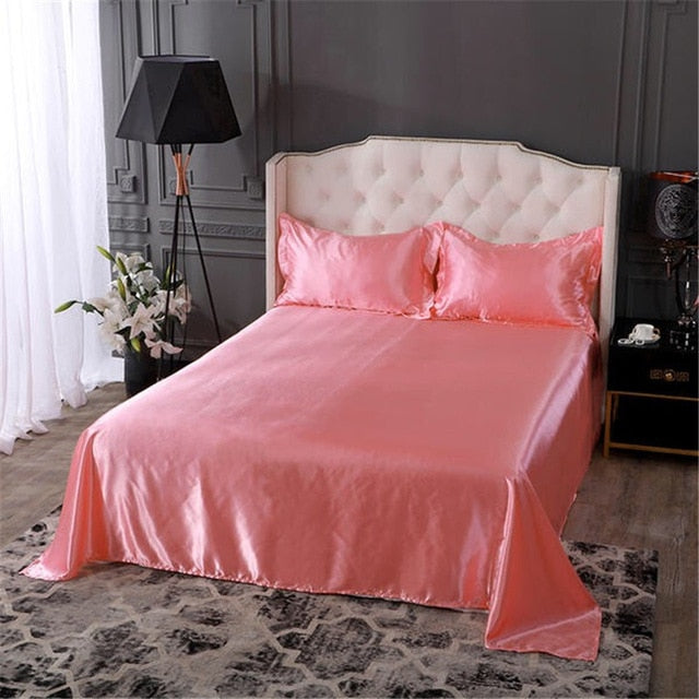 Lisslune | Satin fitted sheets and pillowcases - Various colors