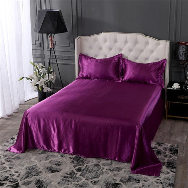 Lisslune | Satin Bed Sheets or Pillowcases - Various Colors