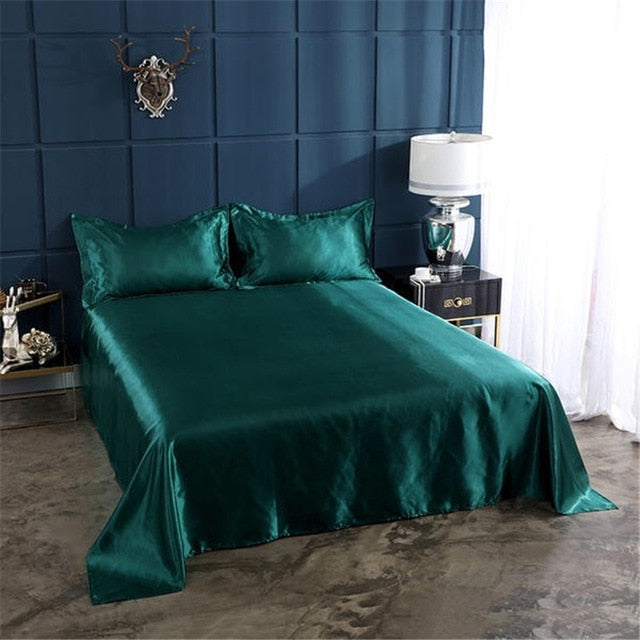 Lisslune | Satin Bed Sheets or Pillowcases - Various Colors