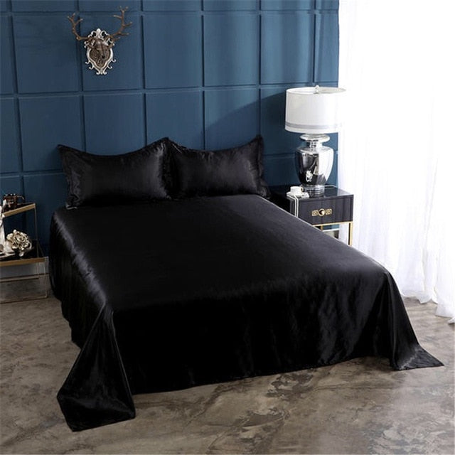 Lisslune | Satin fitted sheets and pillowcases - Various colors