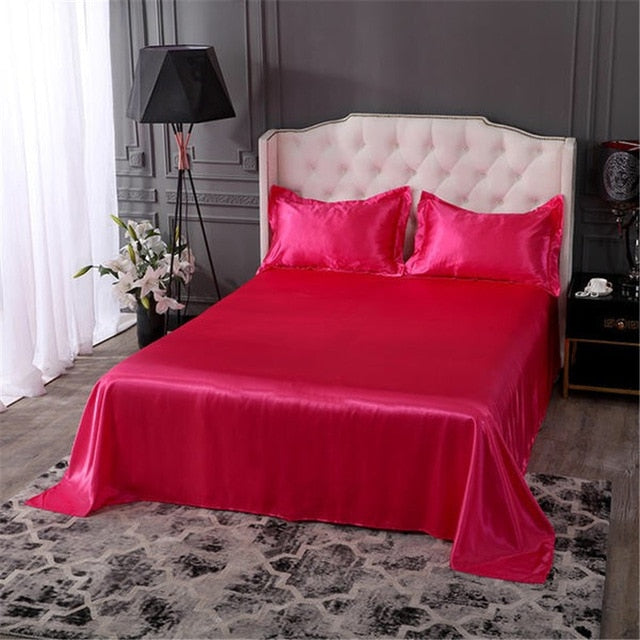 Lisslune | Satin Bed Sheets or Pillowcases - Various Colors