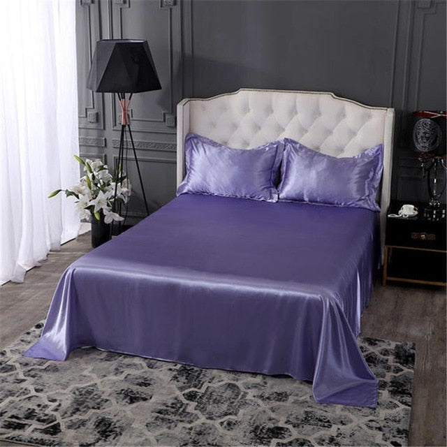 Lisslune | Satin Bed Sheets or Pillowcases - Various Colors