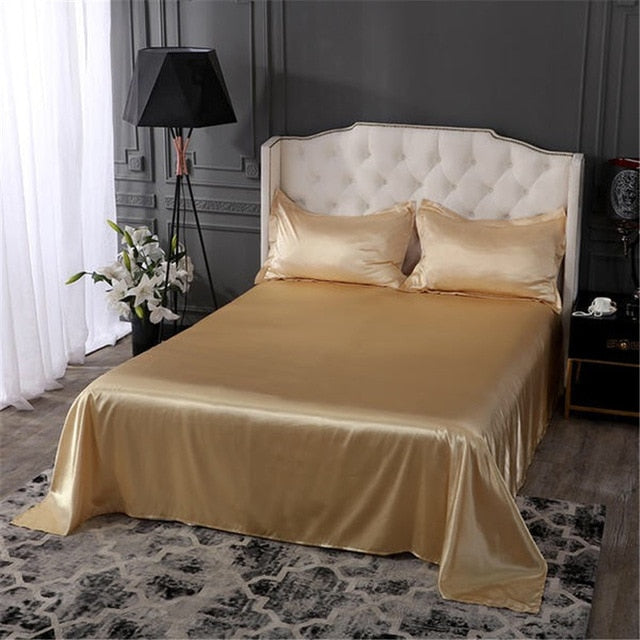Lisslune | Satin fitted sheets and pillowcases - Various colors