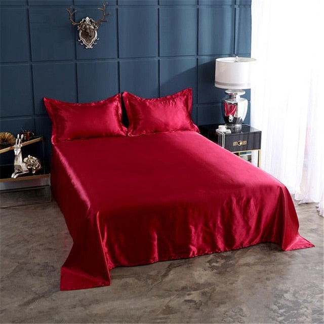 Lisslune | Satin fitted sheets and pillowcases - Various colors