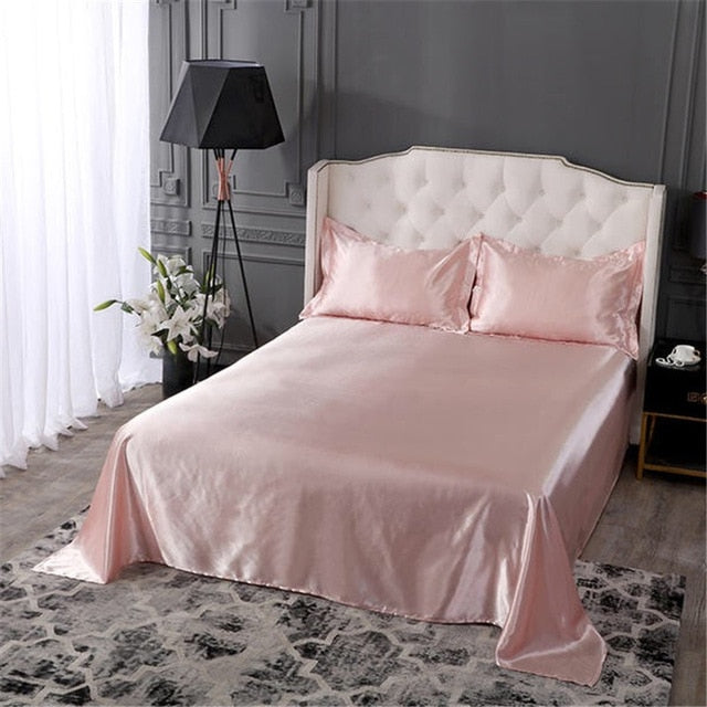 Lisslune | Satin Bed Sheets or Pillowcases - Various Colors