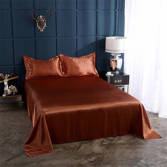 Lisslune | Satin fitted sheets and pillowcases - Various colors