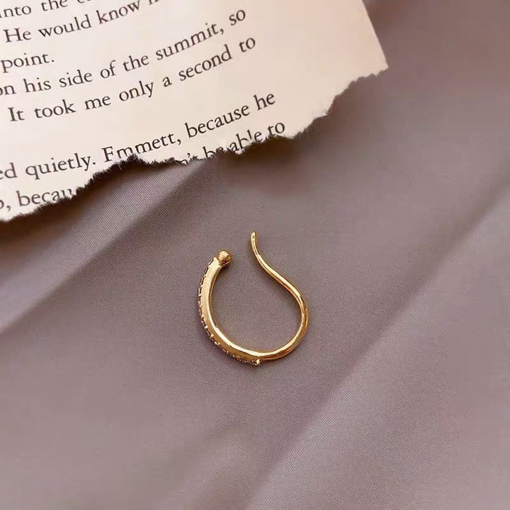 Lisslune | Minimalist Simulated Round Small Pearl Ear Cuff Earrings For Women