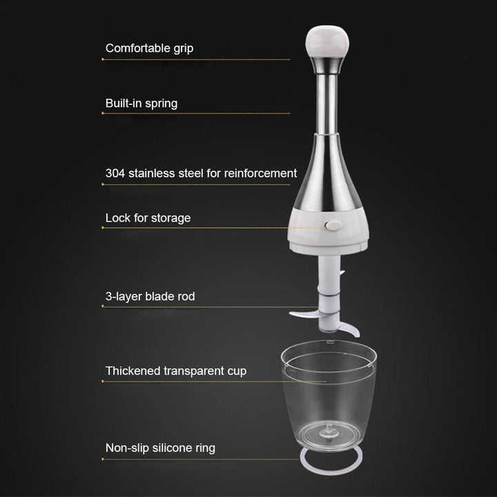 Lisslune | Stainless Steel Quick Garlic Vegetable Chopper