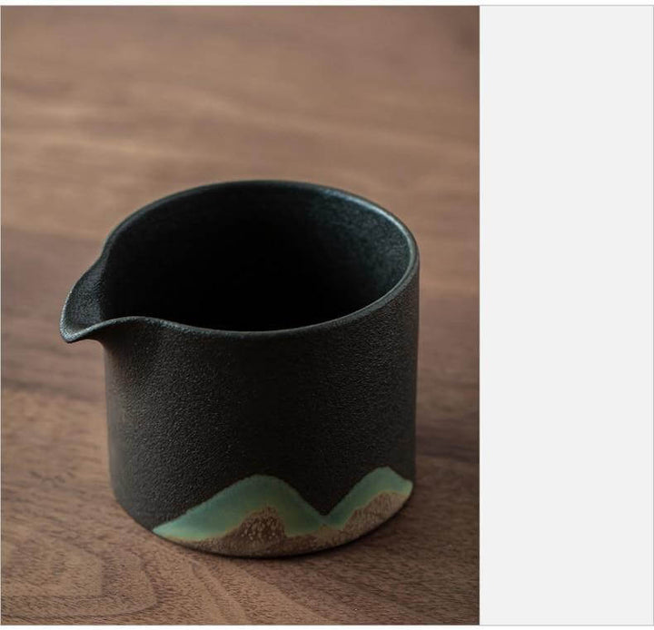 Lisslune | Portable Travel Ceramic Mountain Teapot With 3 Cups