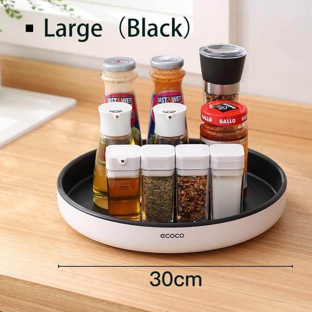 Lisslune | 360° Rotating Tray Seasoning Bottle Organizer