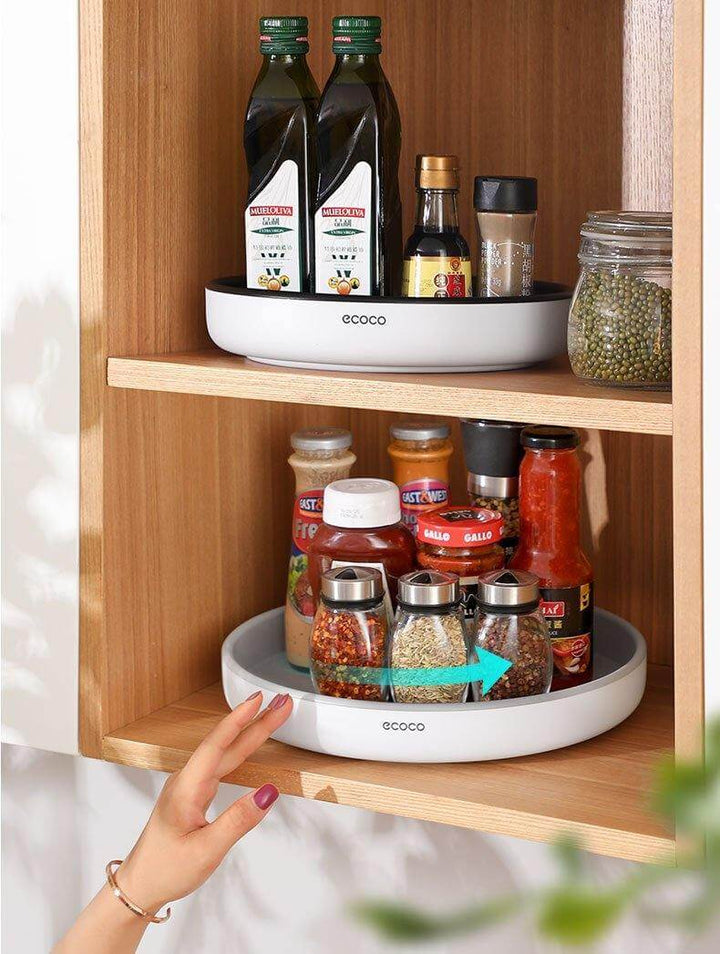 Lisslune | 360° Rotating Tray Seasoning Bottle Organizer