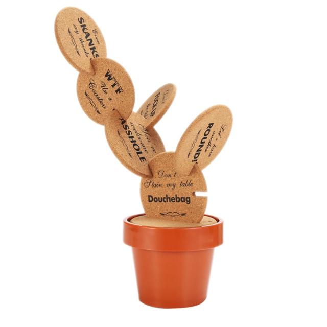 Lisslune | Non-Slip Cactus Coaster Set