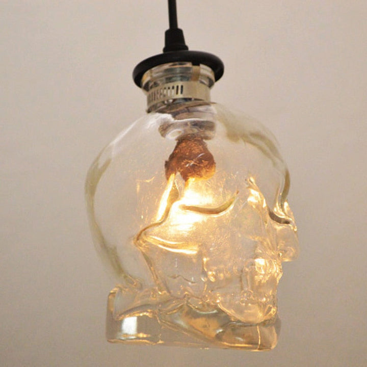 Lisslune | Retro Skull Glass Pendant Light