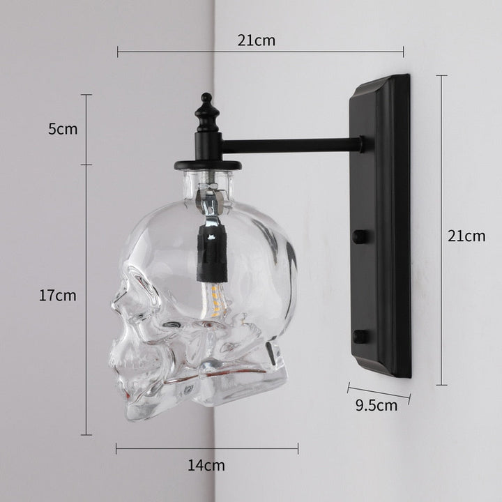 Lisslune | Retro Skull Glass Pendant Light