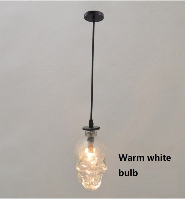 Lisslune | Retro Skull Glass Pendant Light