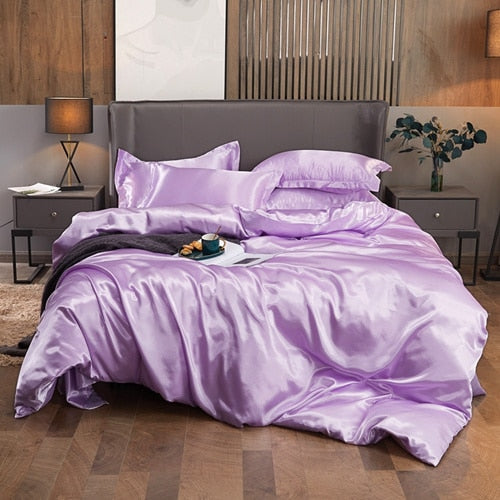 Lisslune | Satin Bedding Set - Violet