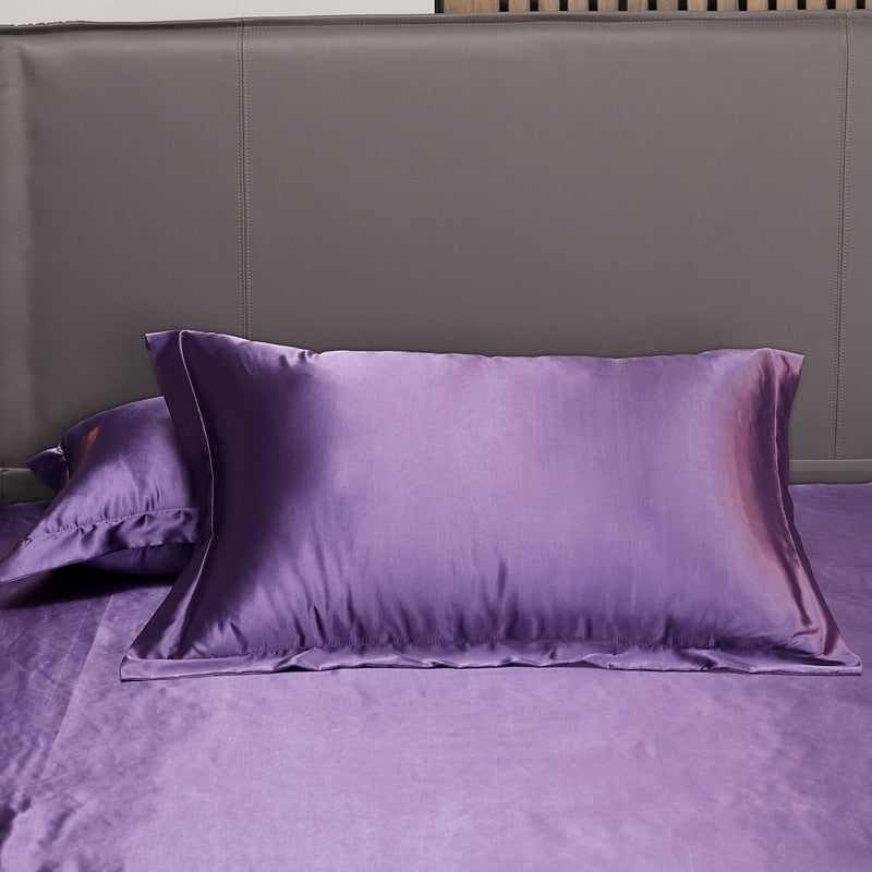 Lisslune | Satin Bedding Set - Dusty Purple
