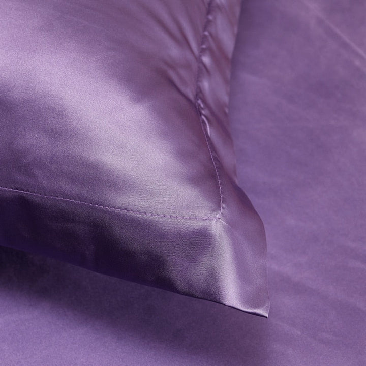 Lisslune | Satin Bedding Set - Dusty Purple