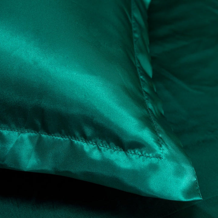 Lisslune | Satin Bedding Set - Royal Green