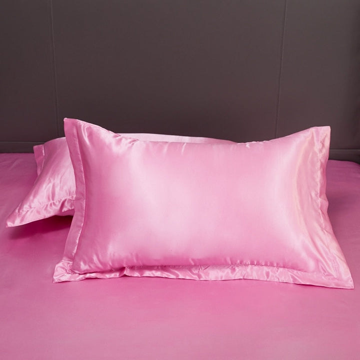 Lisslune | Satin Bedding Set - Soft Pink