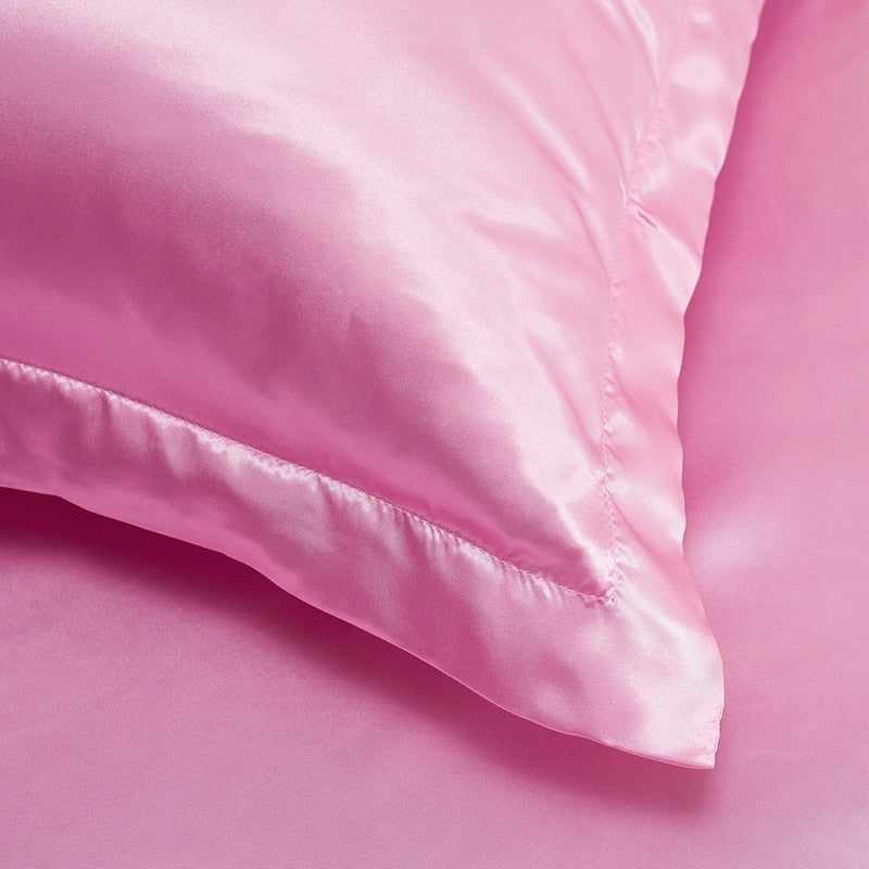 Lisslune | Satin Bedding Set - Soft Pink