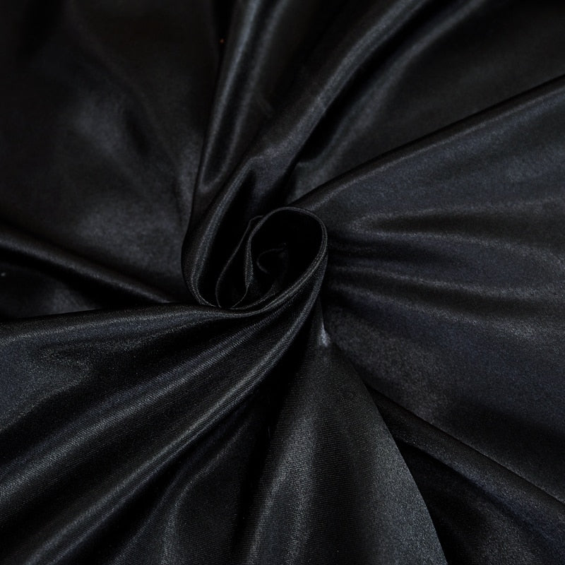 Lisslune | Satin Bed Linen Set - Black