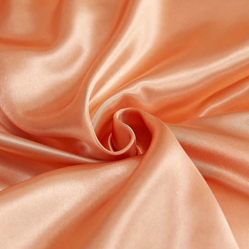 Lisslune | Satin Bed Linen Set - Apricot