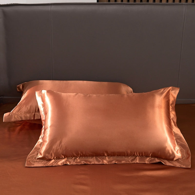 Lisslune | Satin Bedding Set - Rusty Gold