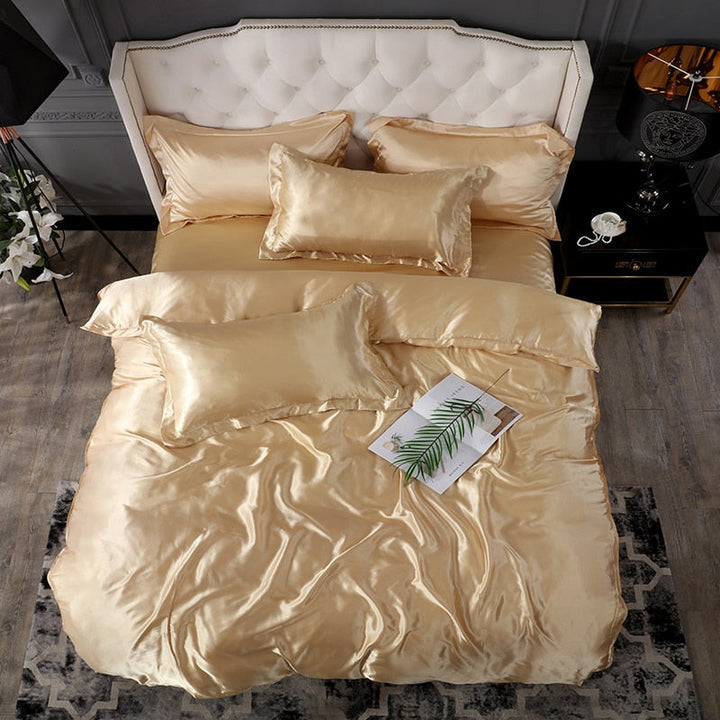 Lisslune | Satin Bedding Set - Pure Gold