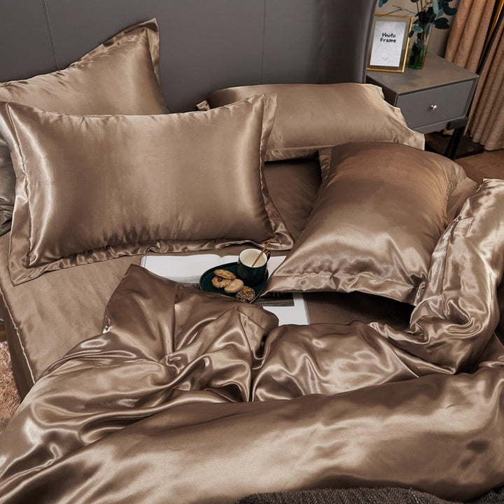 Lisslune | Satin Bedding Set - Old Gold