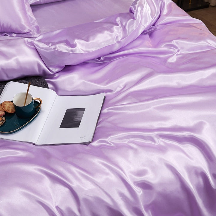 Lisslune | Satin Bedding Set - Violet