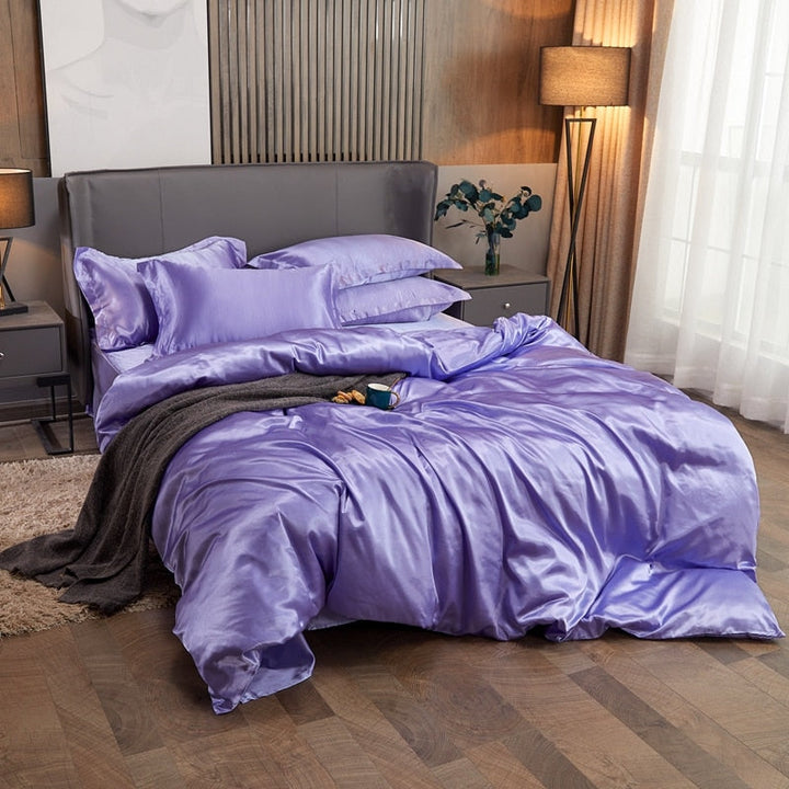 Lisslune | Satin Bed Linen Set - Lilac