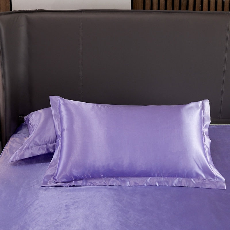 Lisslune | Satin Bed Linen Set - Lilac