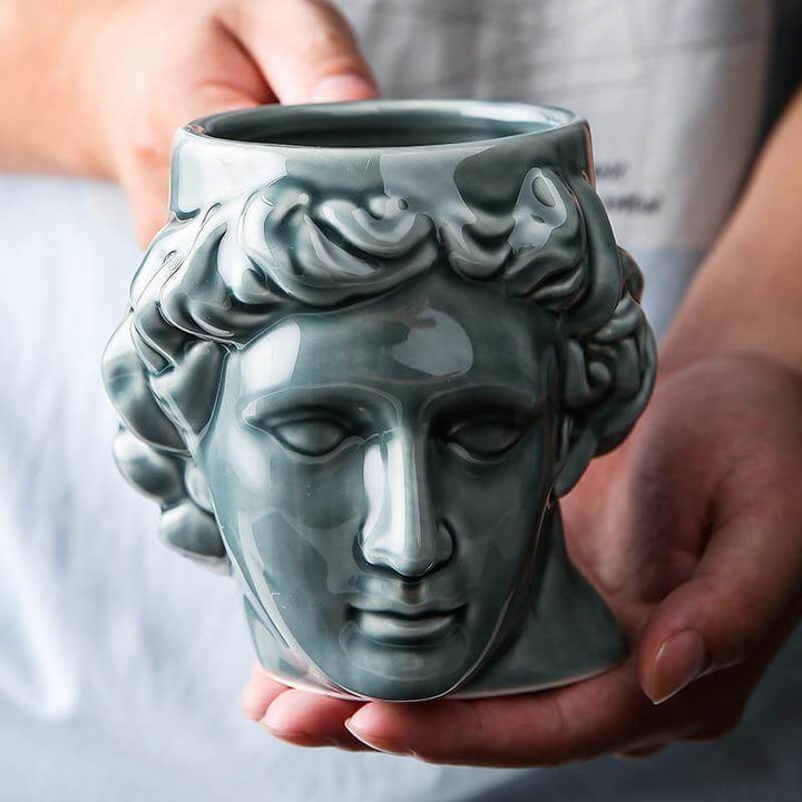 Lisslune | Ceramic Antique Greek Head Mug