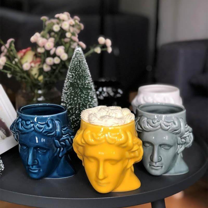 Lisslune | Ceramic Antique Greek Head Mug