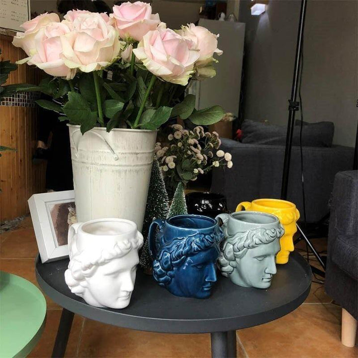 Lisslune | Ceramic Antique Greek Head Mug