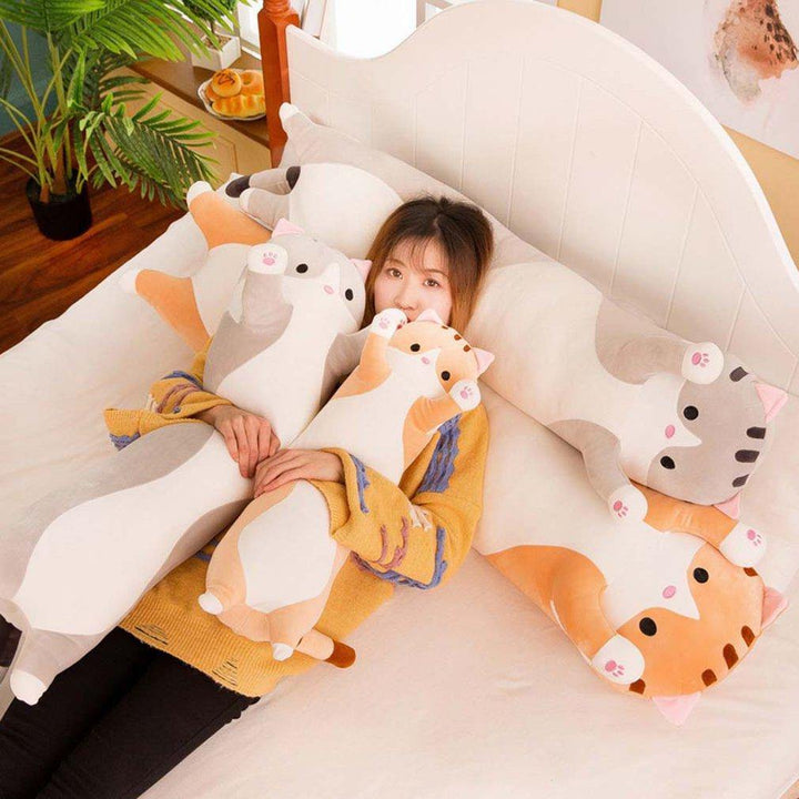 Lisslune | Cute Cat Soft Long Cat Plush Pillow