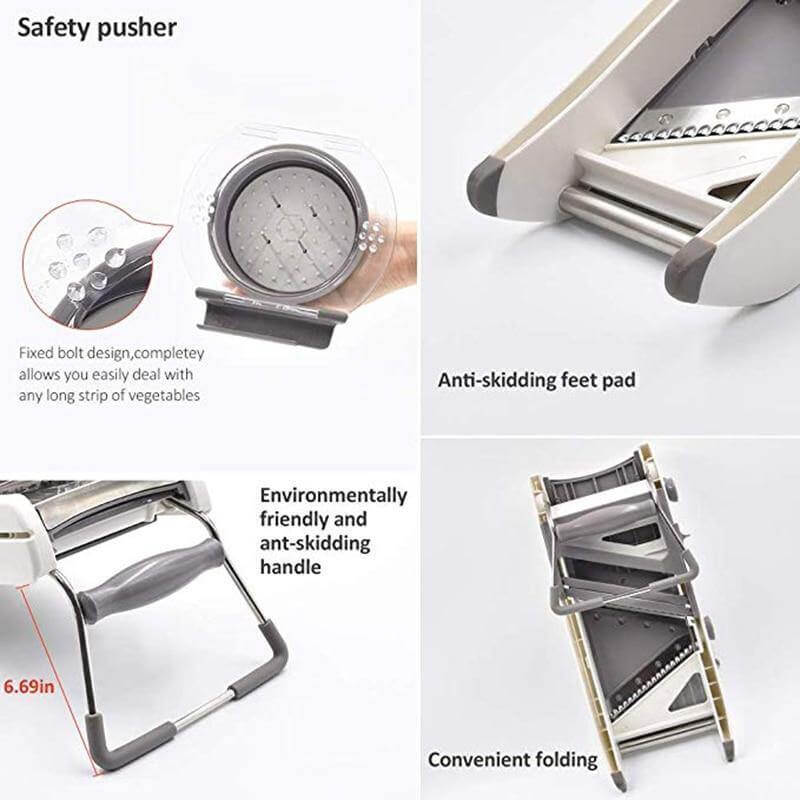 Lisslune | Adjustable Stainless Steel Manual Vegetable Slicer Cutter